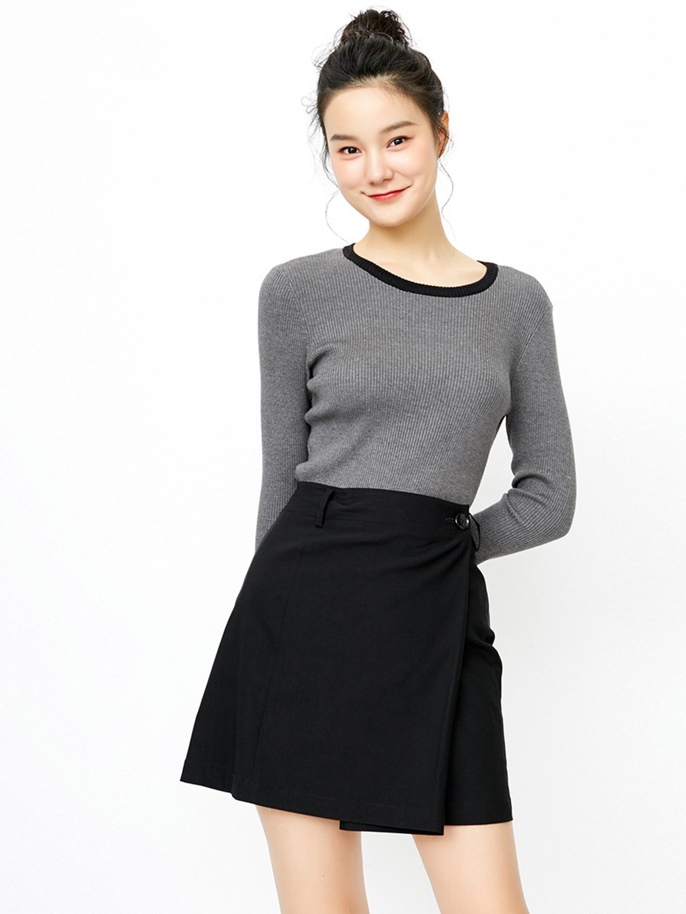 Юбка миди Only модель 117316521S01_чорний Фото