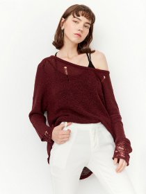 Джемпер Only модель 117324504E16_т.бордовий Фото