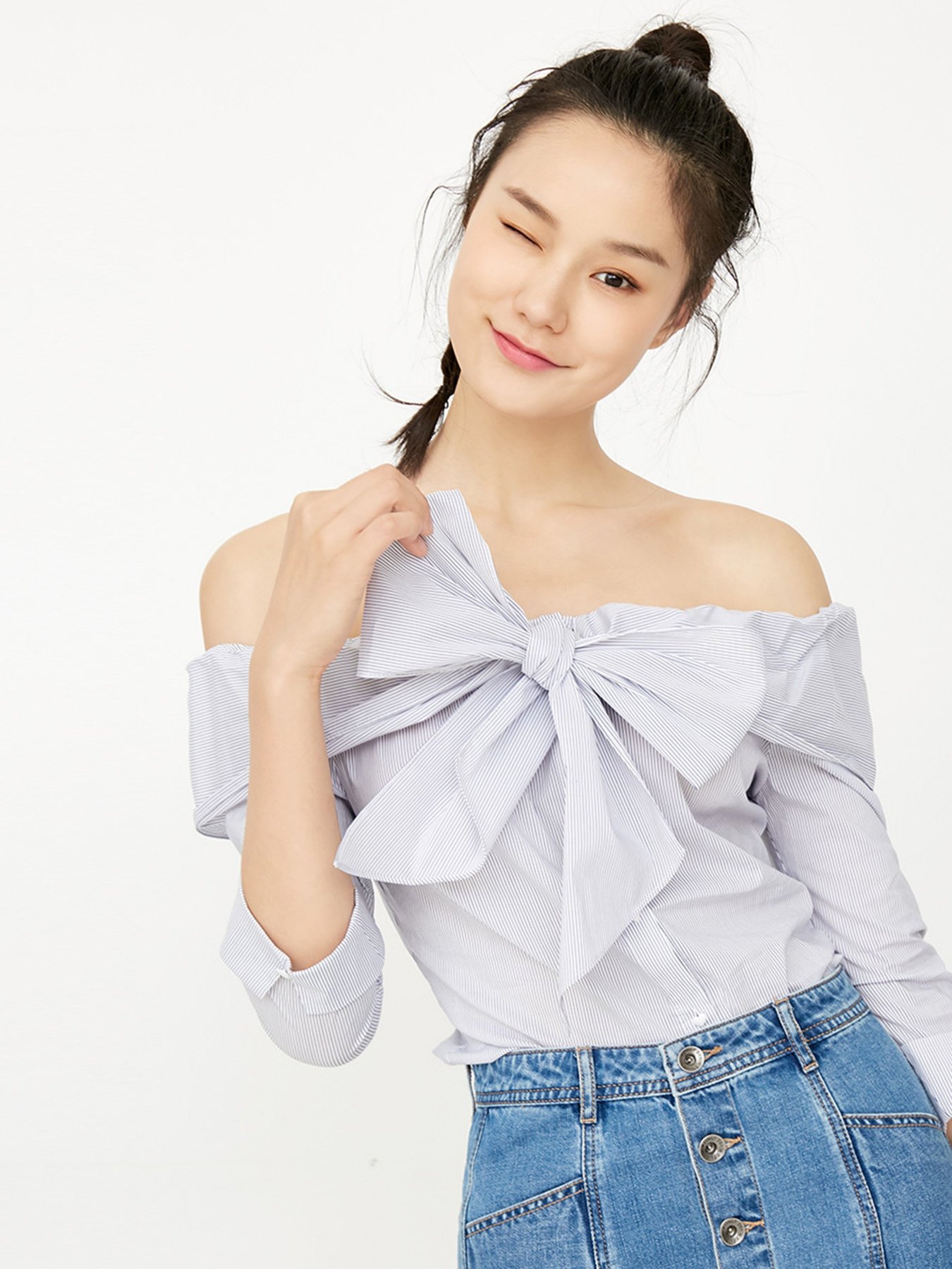 Блуза Only модель 117331521E39_с.синій комб. Фото