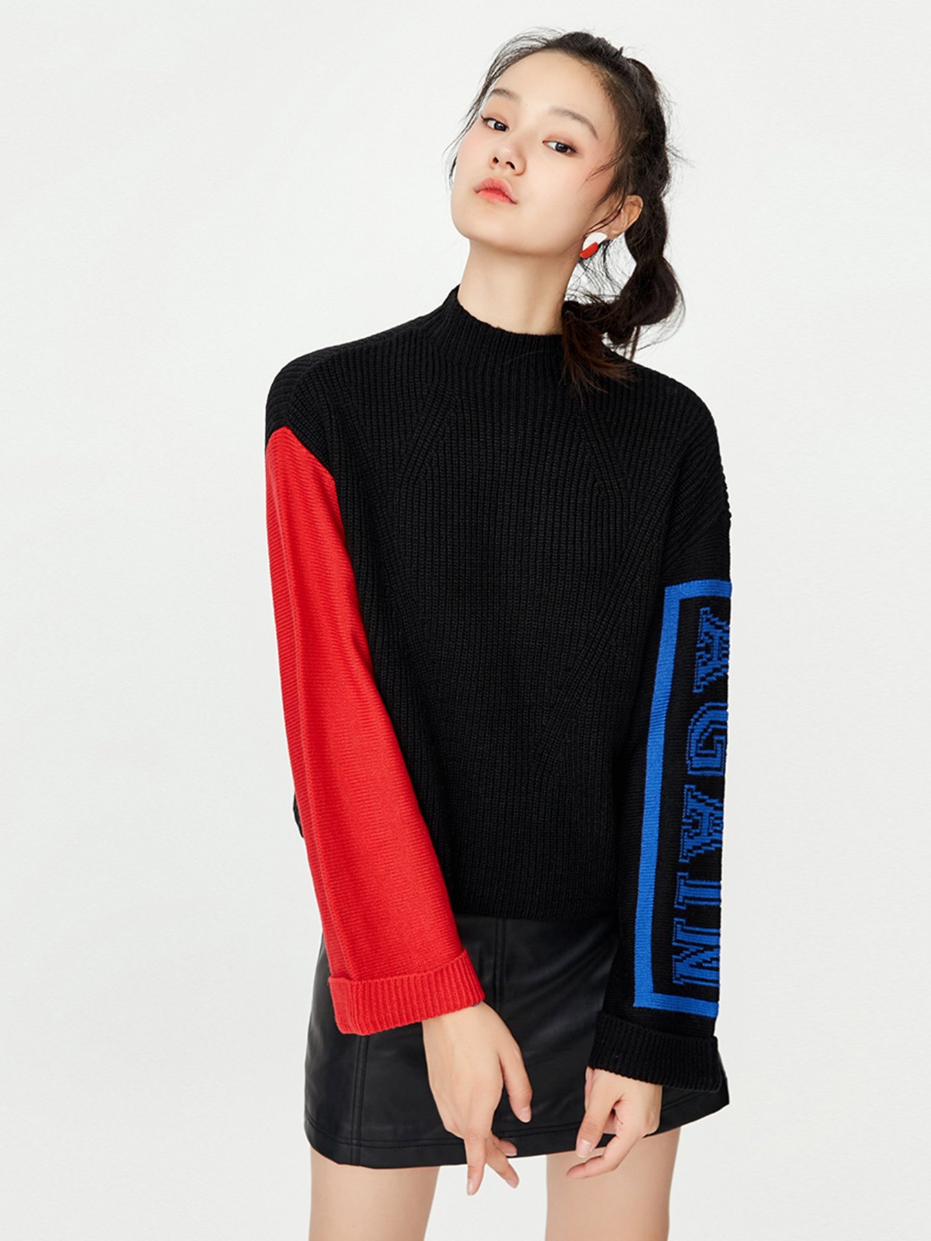 Джемпер Only модель 117346509F17_чорний комб. Фото