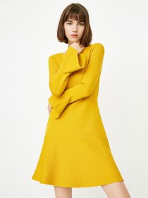 Сукня міді Only модель 117346527D09_жовтий Сукня міді Only модель 117346527D09_жовтий Фото