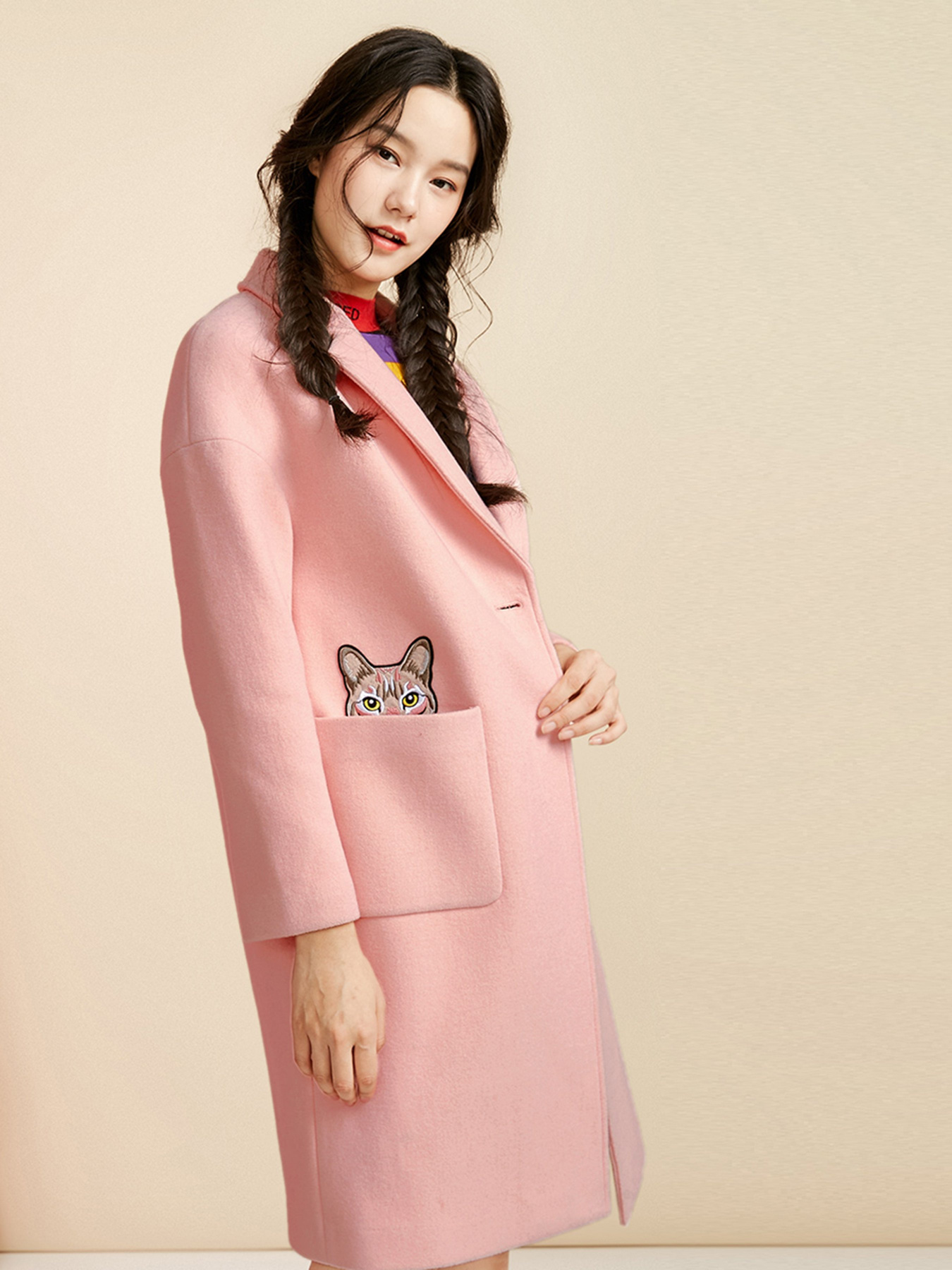 Пальто Only модель 11734S501C15_с.рожевий Фото