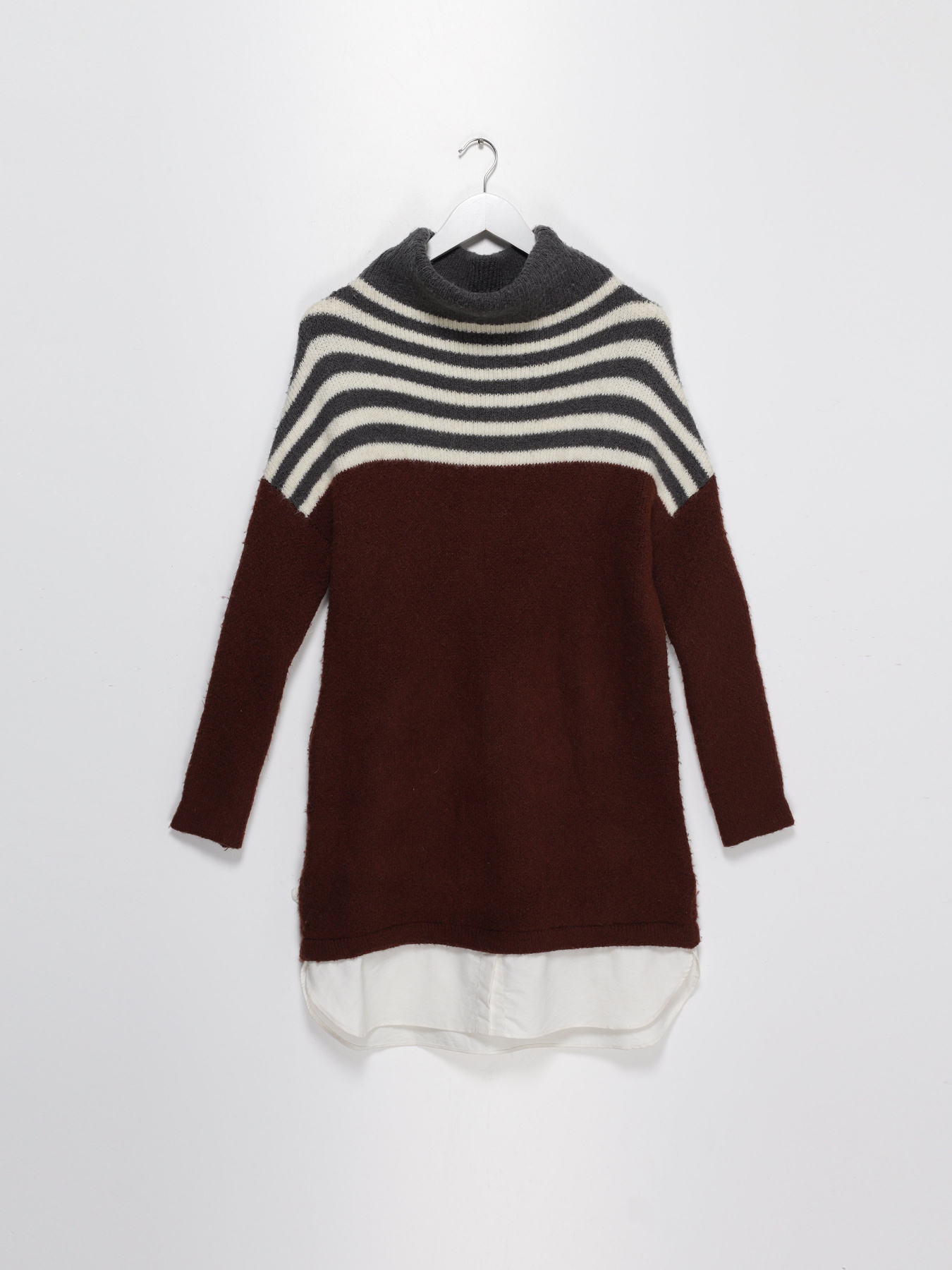 Платье миди Only модель 116313506083_коричневий комб. Фото