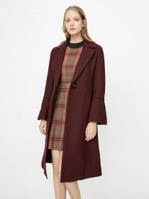 Пальто Only модель 11734S507E16_т.бордовий Фото