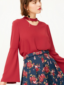 Блуза Only модель 117351523F19_бордовий Фото