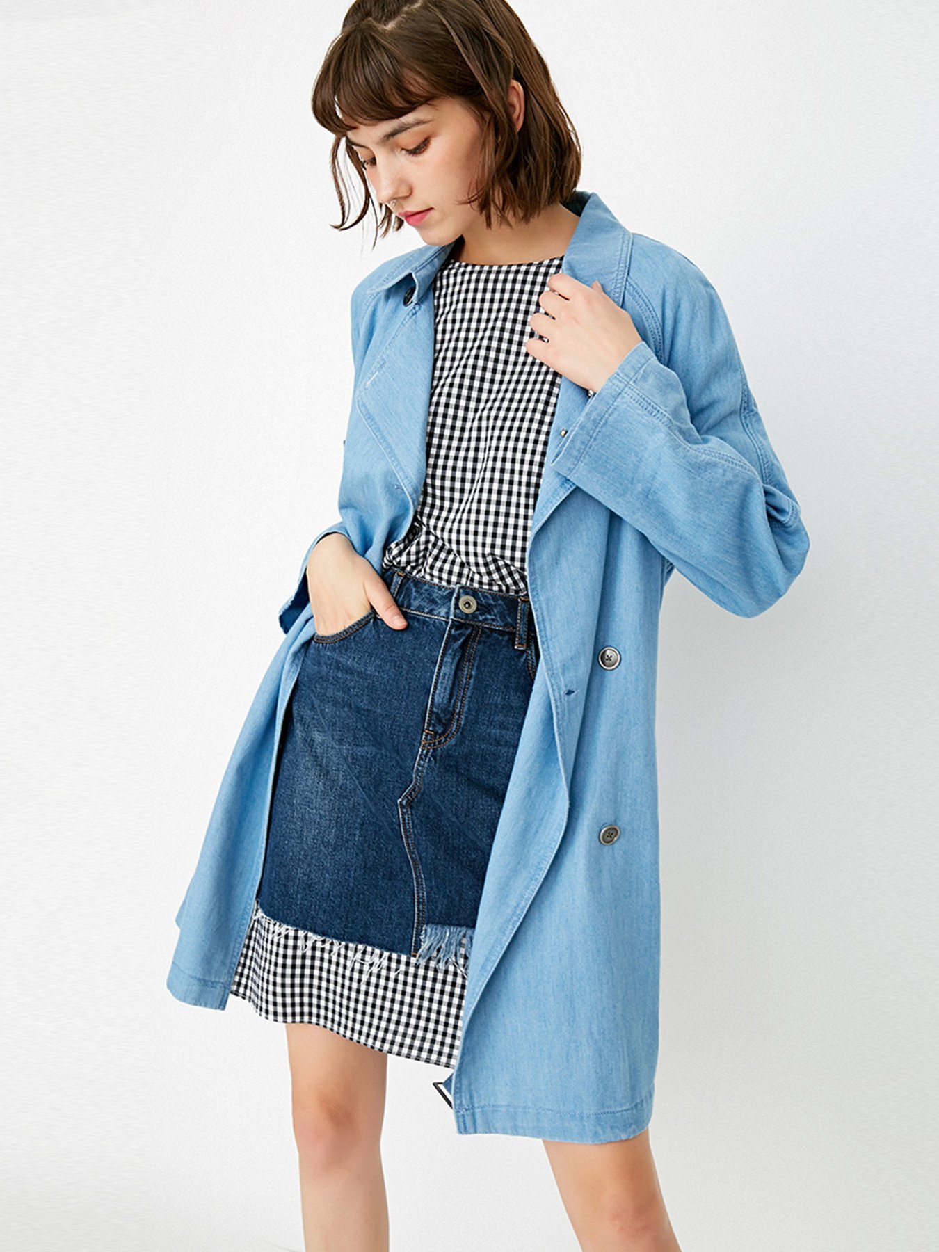 Плащ Only модель 117354527J32_с.синій Фото