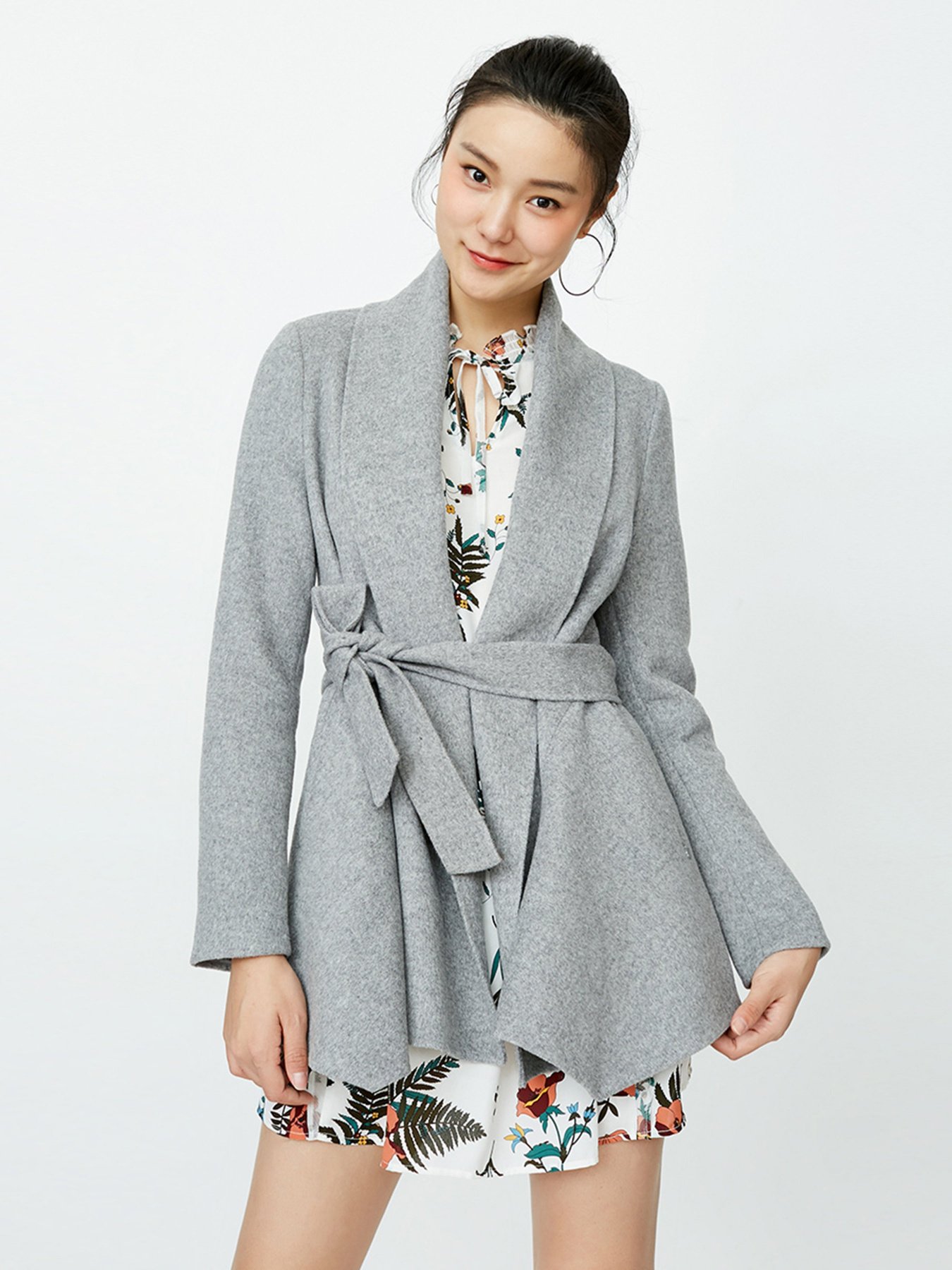 Пальто Only модель 11736T505G40_сірий Фото