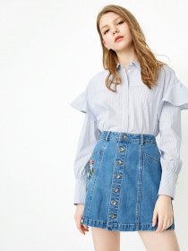 Блуза Only модель 118105514A43_білий з синім Фото