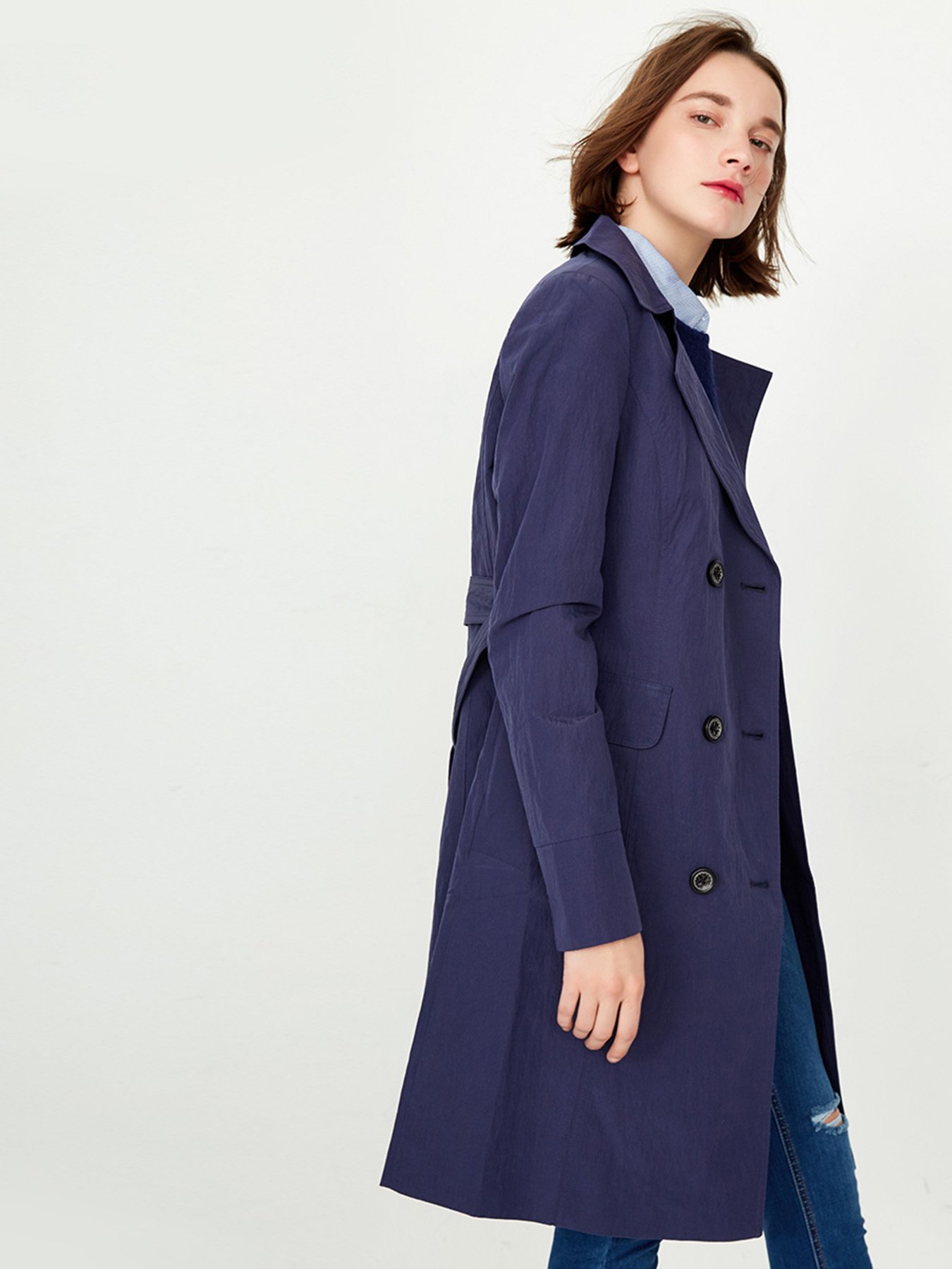 Плащ Only модель 118136502E39_т.синій Фото