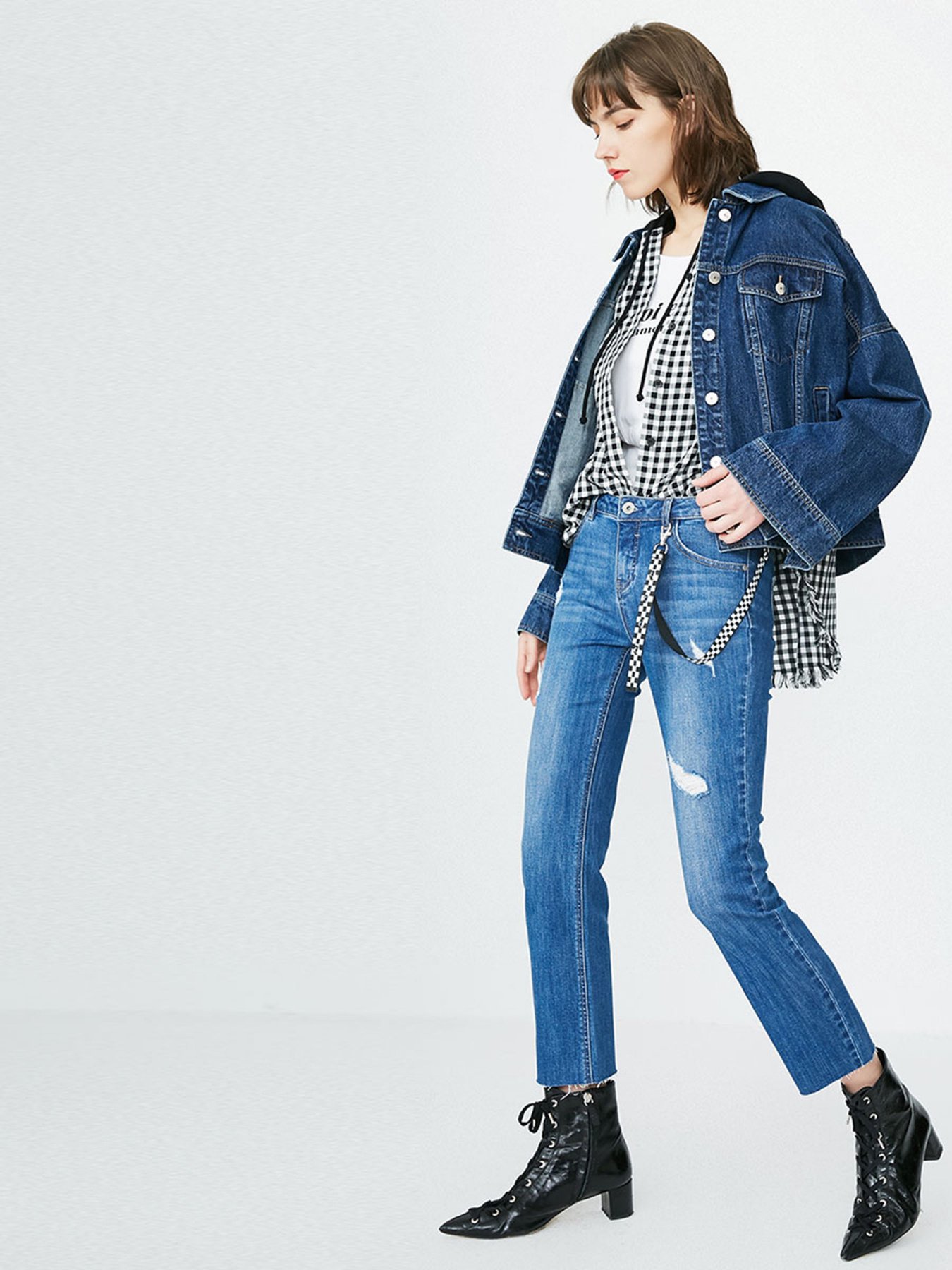 Прямые джинсы Only модель 118149623J33_синій Фото