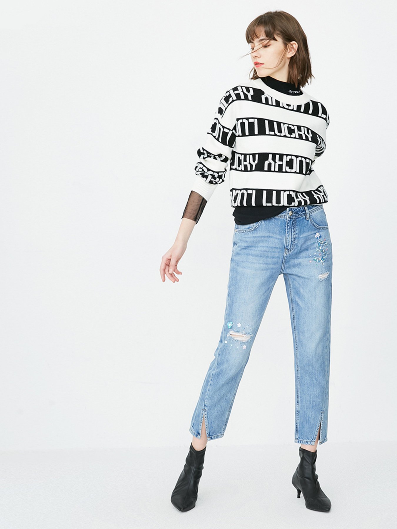 Прямые джинсы Only модель 118149640J33_с.синій комб. Фото