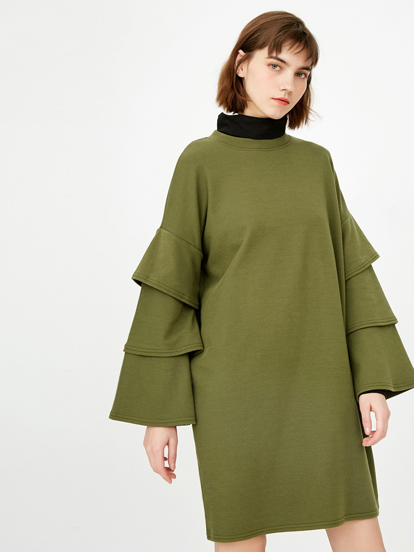 Сукня міні Only модель 118161503E05_хакі з чоним Фото