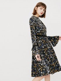 Сукня міді Only модель 118161504H15_чорний комб. Фото