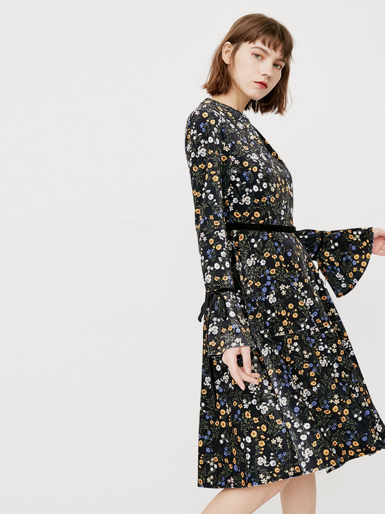 Сукня міді Only модель 118161504H15_чорний комб. Фото