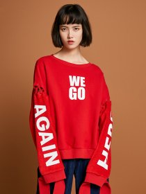 Свитшот Only модель 11819S504F16_червоний з білим Фото