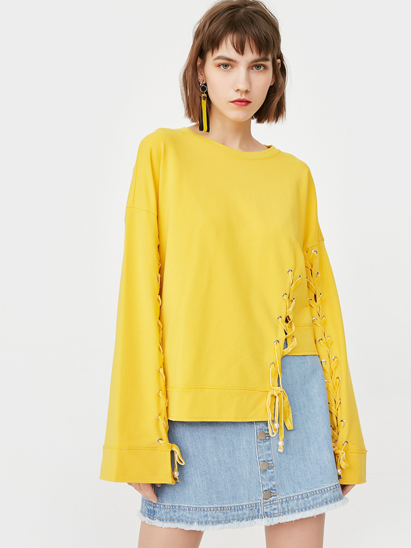 Свитшот Only модель 11819S526D09_жовтий Фото