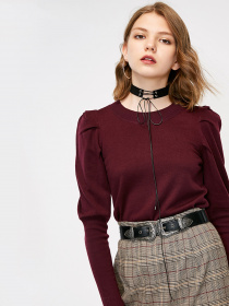 Джемпер Only модель 118324512E25_т.бордовий Фото