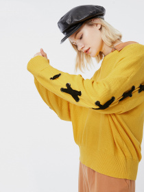 Джемпер Only модель 118324532D09_жовтий з чорним Фото