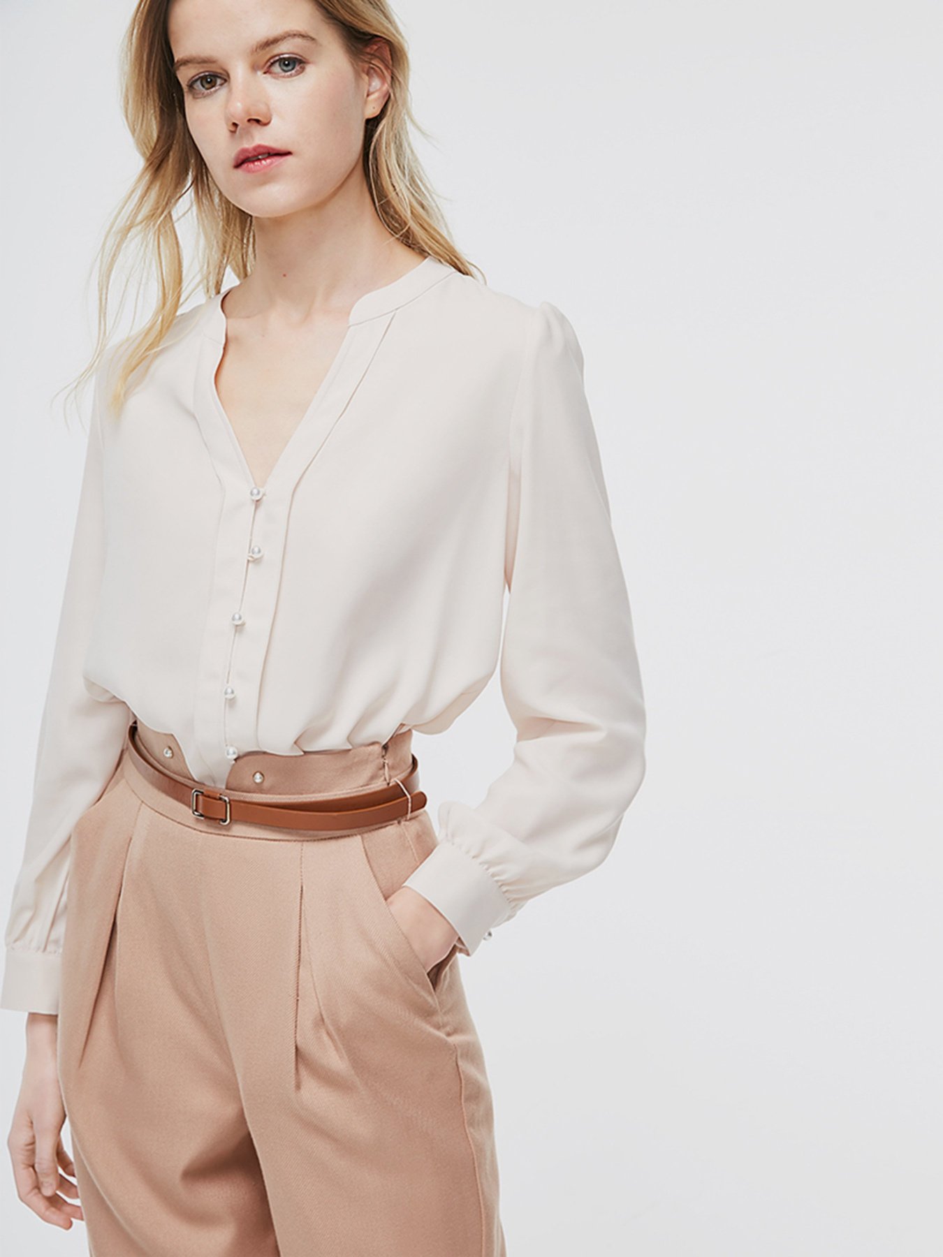 Блуза Only модель 119105505A14_с.бежевий Фото