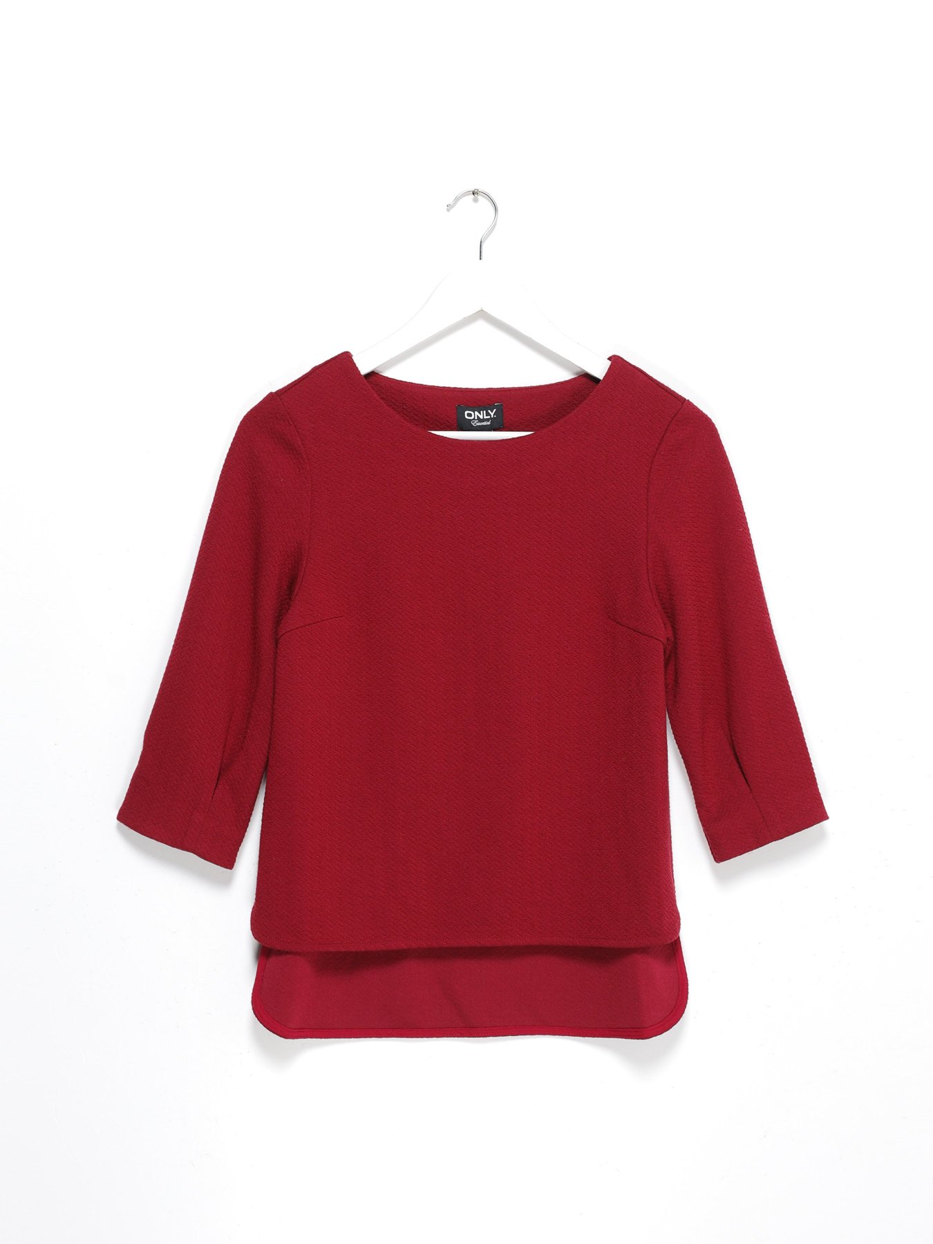 Лонгслив Only модель 11633052007B_бордовий Фото