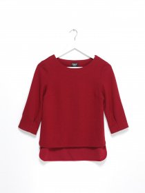 Лонгслив Only модель 11633052007B_бордовий Фото