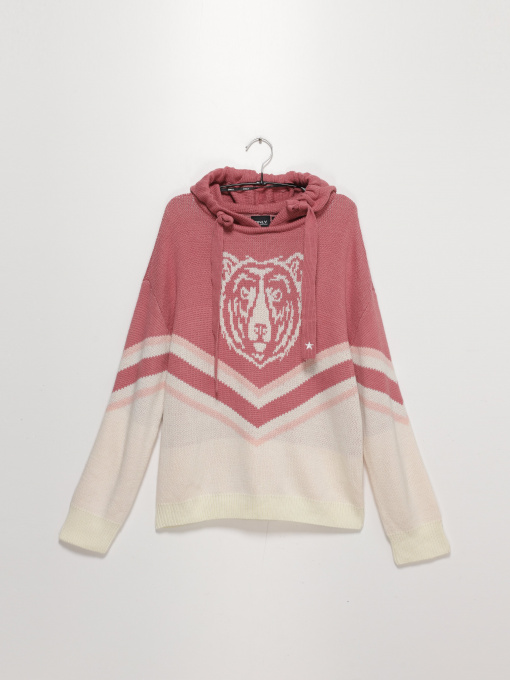 Свитер Only модель 119113524E16_рожевий комб. Фото