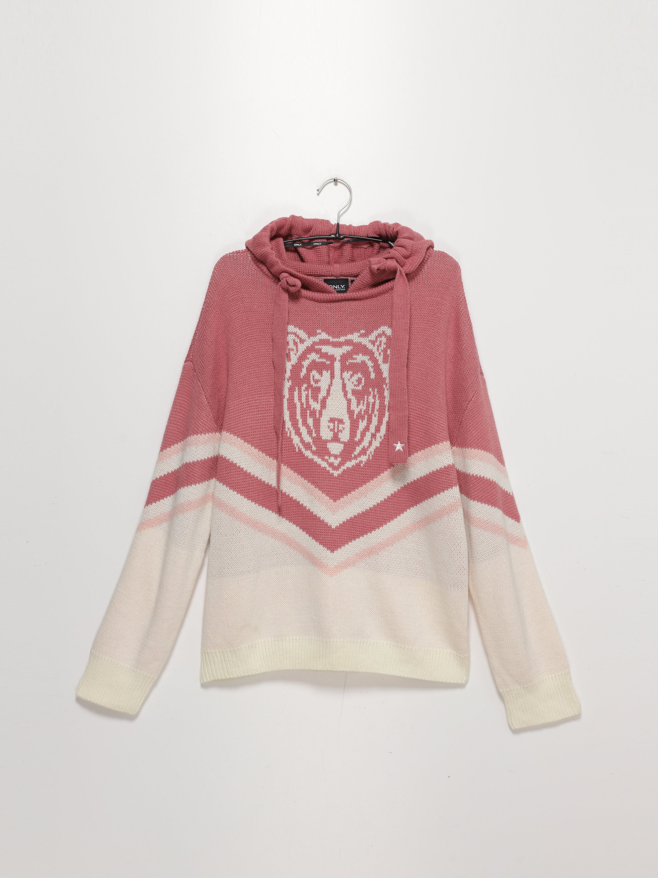 Свитер Only модель 119113524E16_рожевий комб. Фото