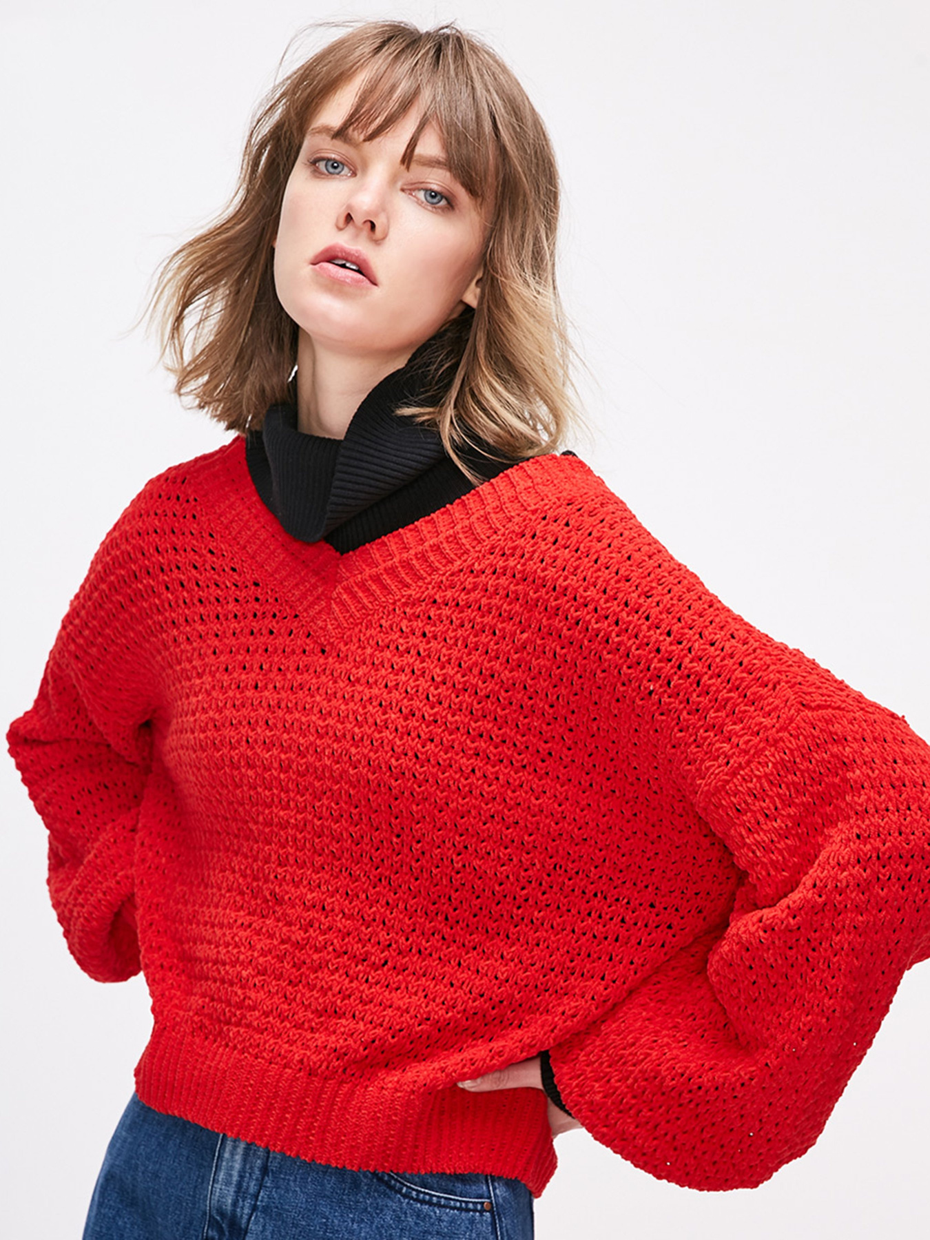 Джемпер Only модель 119124526F17_червоний Фото