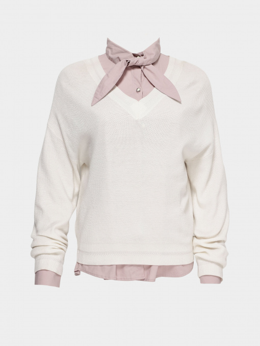 Повсякденний костюм Only модель 119124529S04_рожевий з білим Фото