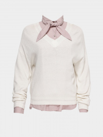 Повсякденний костюм Only модель 119124529S04_рожевий з білим Фото