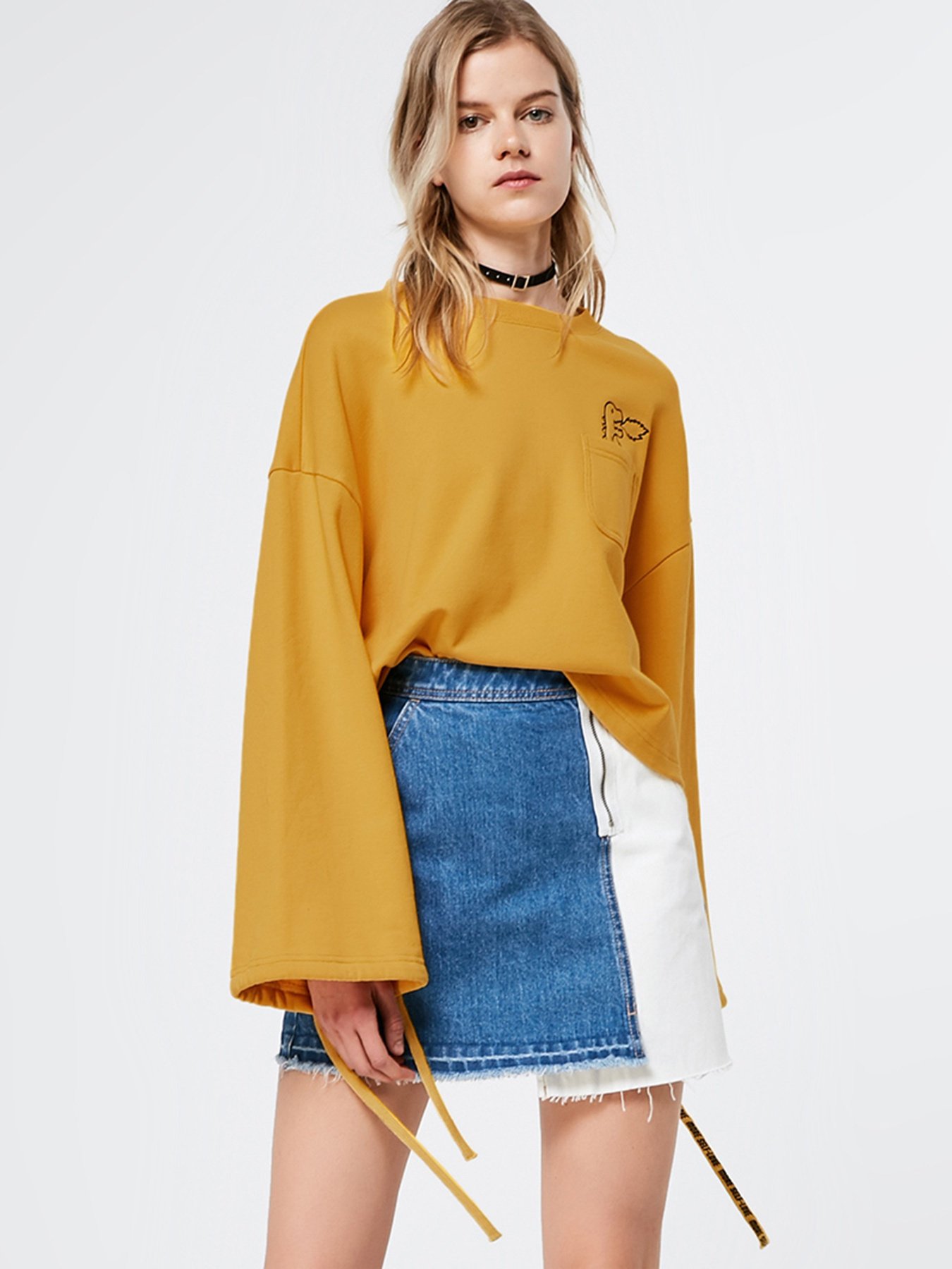 Свитшот Only модель 11919S590D09_жовтий Фото