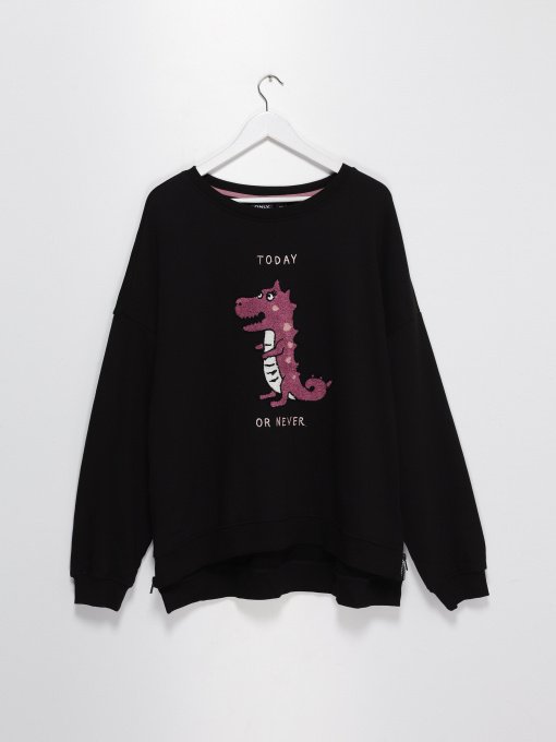 Свитшот Only модель 11939S566S01_чорний комб. Фото