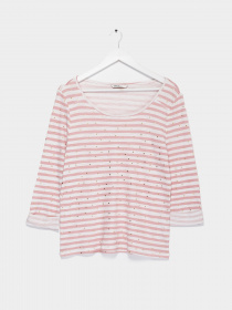 Лонгслив Only модель 15224838_білий з рожевим Фото