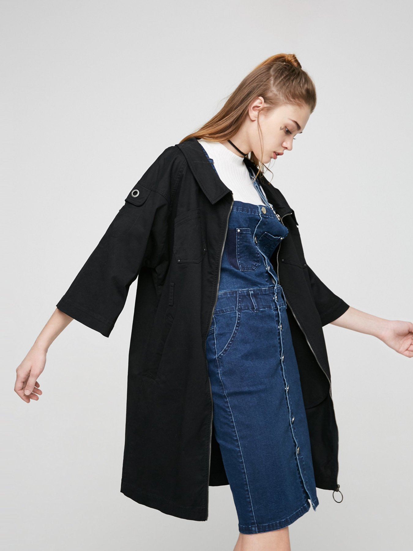 Плащ Only модель 117136531E40SK_чорний Фото