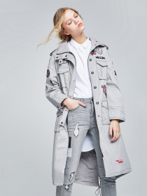 Парка Only модель 117122503G01_сірий комб. Парка Only модель 117122503G01_сірий комб. Фото