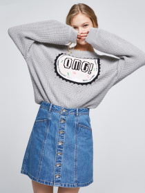 Джемпер Only модель 117124534G01_сірий комб. Фото