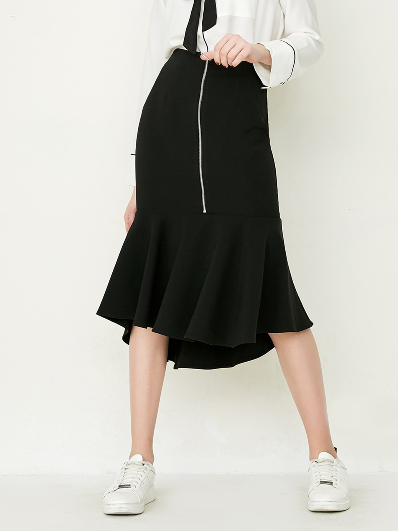 Спідниця міді Only модель 117216508E40_чорний Фото