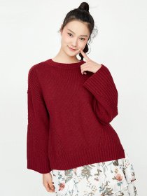 Джемпер Only модель 117313523E17_т.бордовий Фото