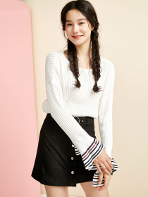 Джемпер Only модель 117313543A01_білий комб. Фото