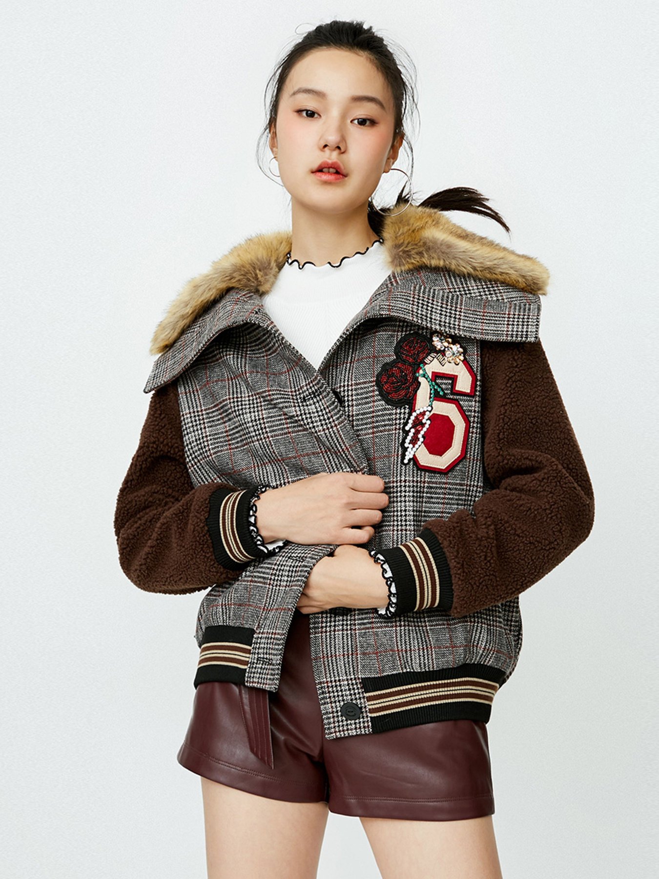 Бомбер Only Модель 11736T502H01_коричневий комб. Фото