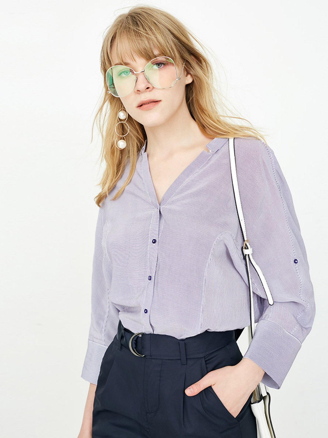 Блуза Only модель 118131519H8E_с.бузковий комб. Фото