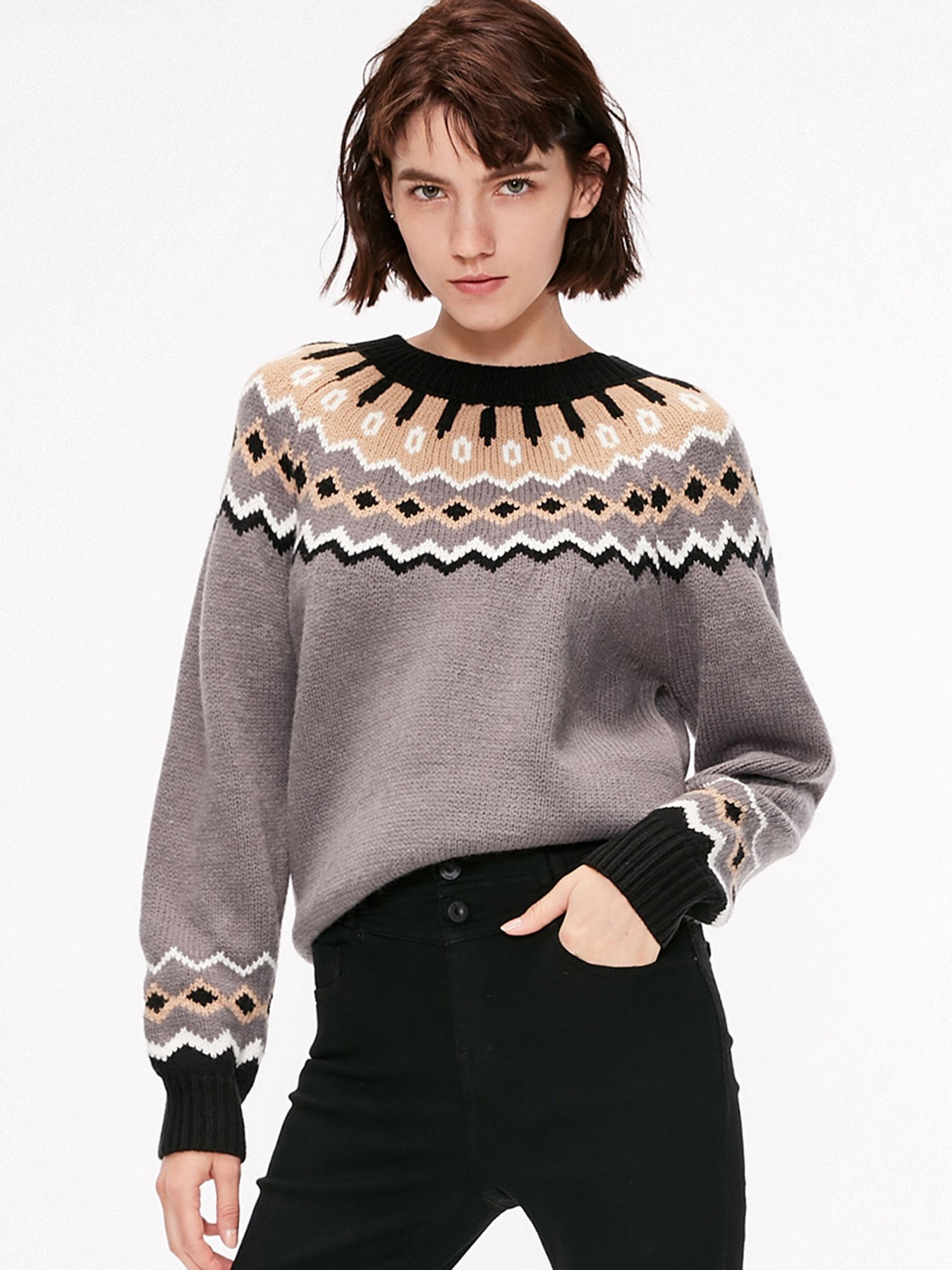 Джемпер Only модель 118313513G01_сірий комб. Фото