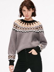 Джемпер Only модель 118313513G01_сірий комб. Фото