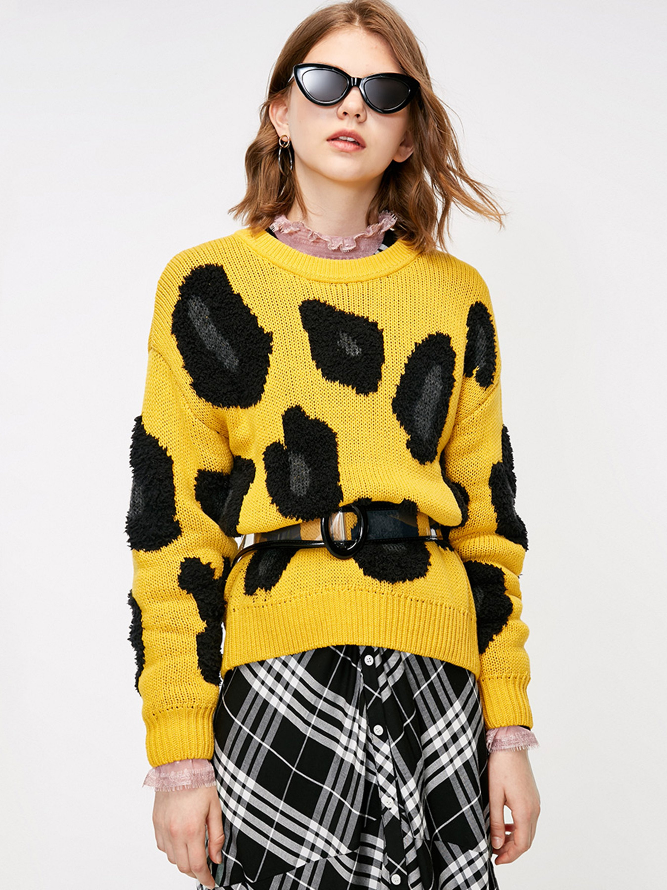 Джемпер Only модель 118313522D09_жовтий з чорним Фото