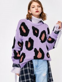 Джемпер Only модель 118313522E37_бузковий комб. Фото