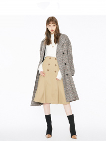 Спідниця міді Only модель 118416507E13_бежевий Фото