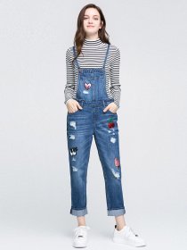 Джинсовий комбінезон Only модель 11637L511928_т.синій комб. Фото