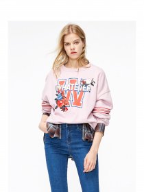 Свитшот Only модель 11919S546Z27_рожевий комб. Фото