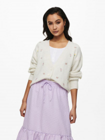 Кардиган Only модель 15224443_білий комб. Фото