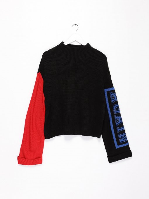 Свитер Only модель 300120201348_чорний комб. Фото